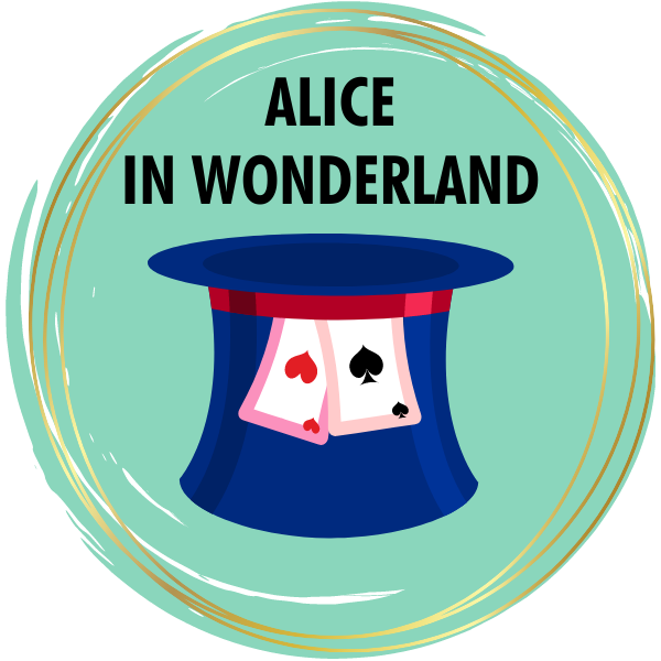 Diamond Painting DIY Kit,Full Drill, 40x30cm- Alice in Wonderland