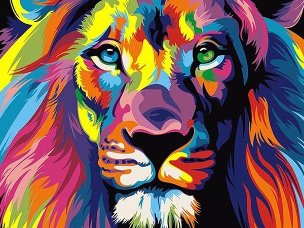 Lion in Rainbow
