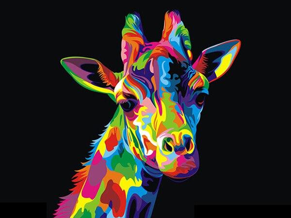 Giraffe in Rainbow