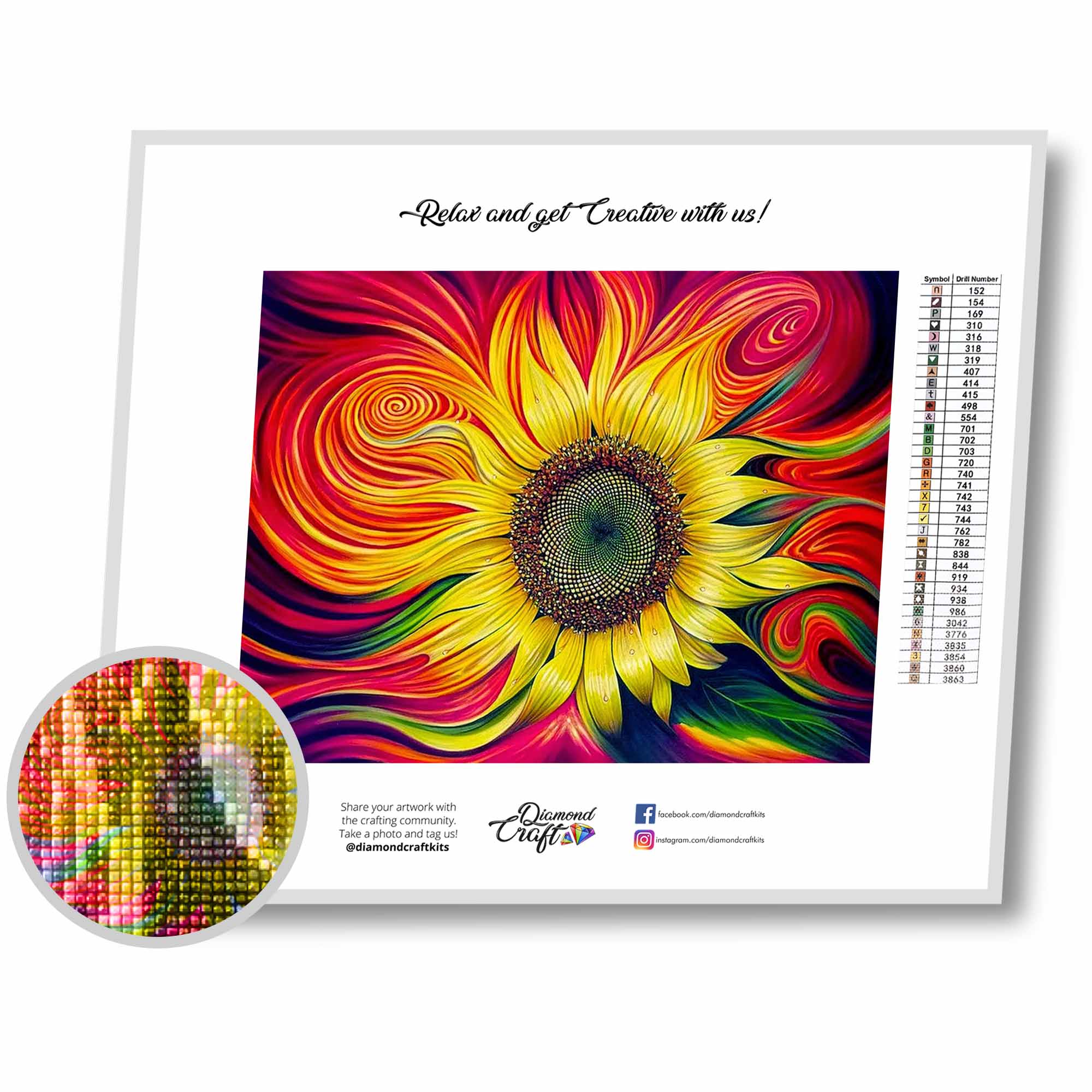 Diamond Painting Kits for Adults, DIY 5D Thanksgiving Diamond Painting Kits  Full Drill Fall Diamond Art Sunflower and Bird Diamond Painting Craft for
