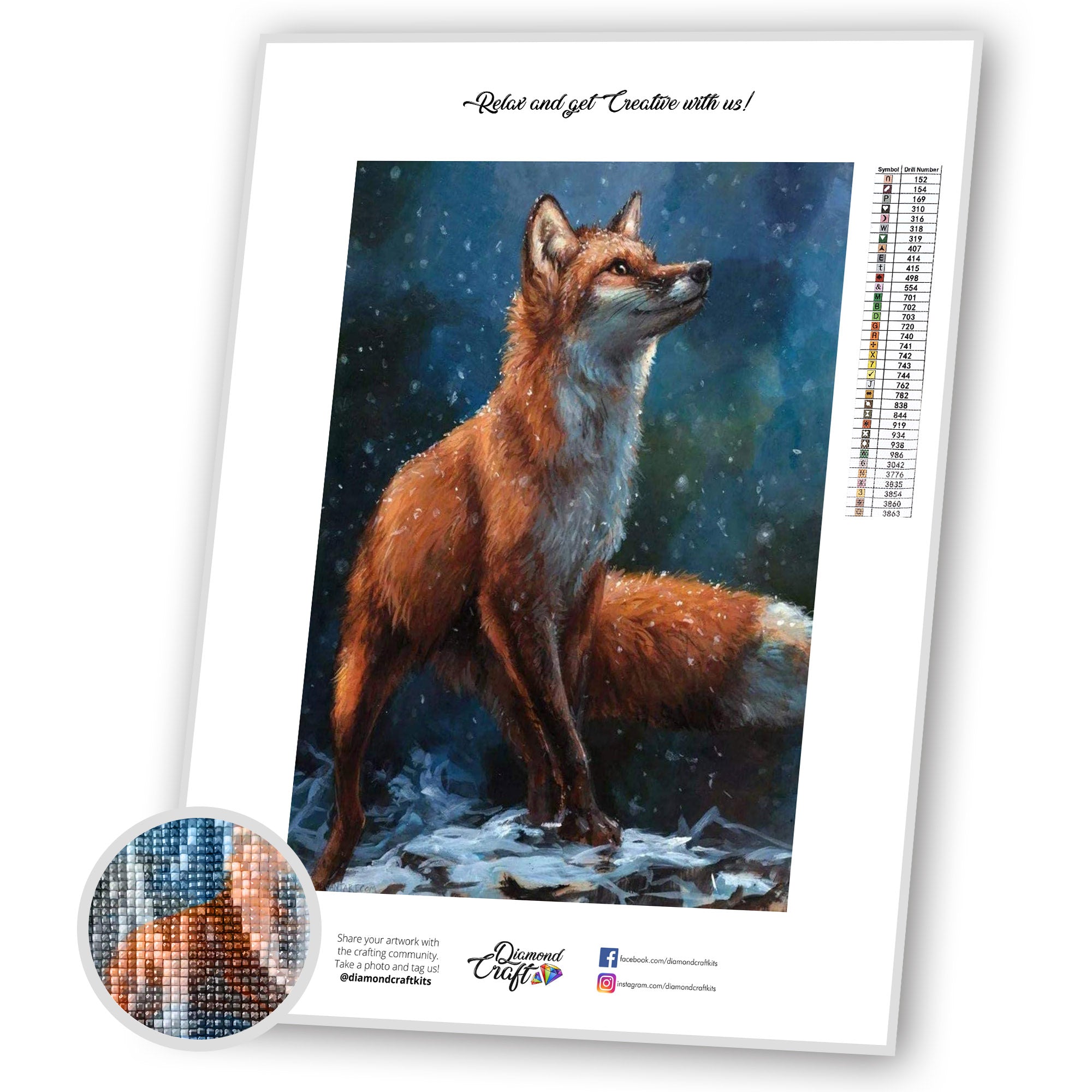 Adorable Red Fox Diamond Painting – Diamond Painting Bliss