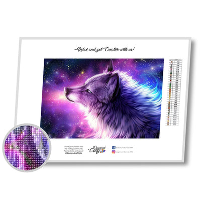 Galaxy Wolf Diamond Painting Kit – Best Diamond Paintings