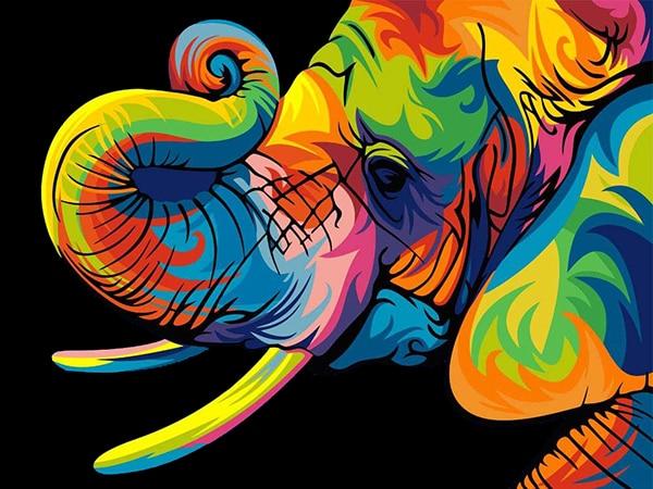 Elephant in Rainbow