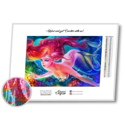  Praying Mermaid Diamond Painting - Pink Long Hair Adults and  Children Paste by Number DIY Diamond Painting Art Kit for Dreamy Maiden'S  Heart Bathroom Decor Wall Decor 40X50 Cm