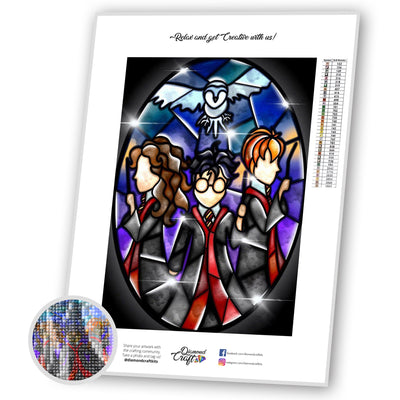 Harry Potter Stained Glass Diamond Art Painting Kit, From Diamond