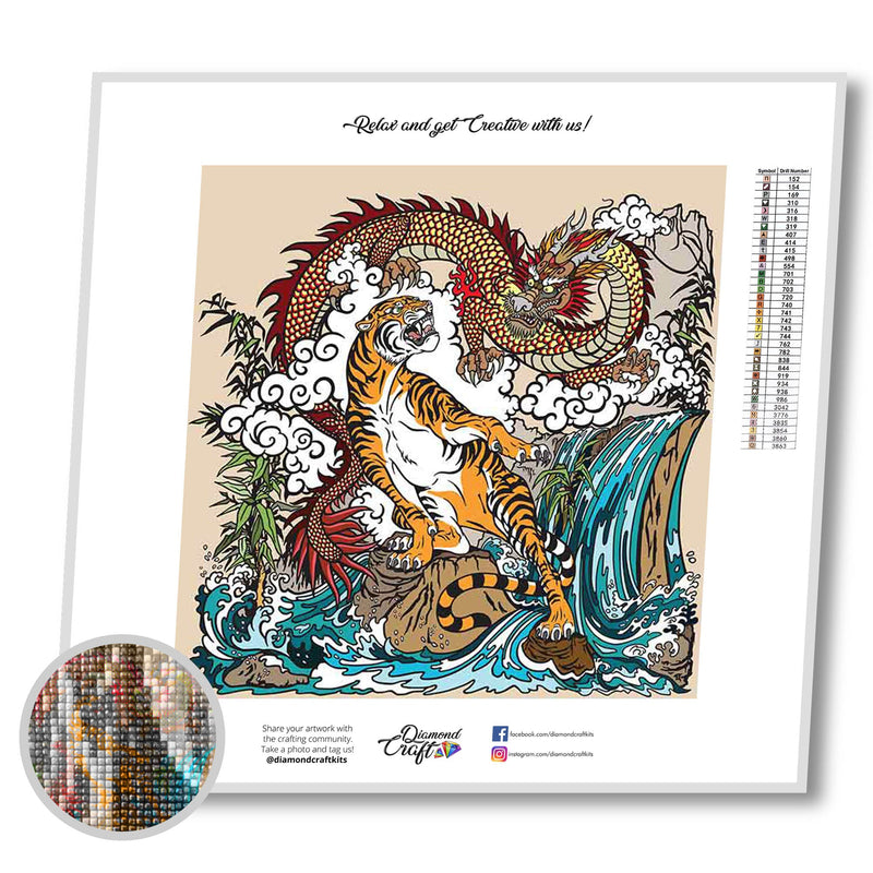 Oriental Dragon and Tiger